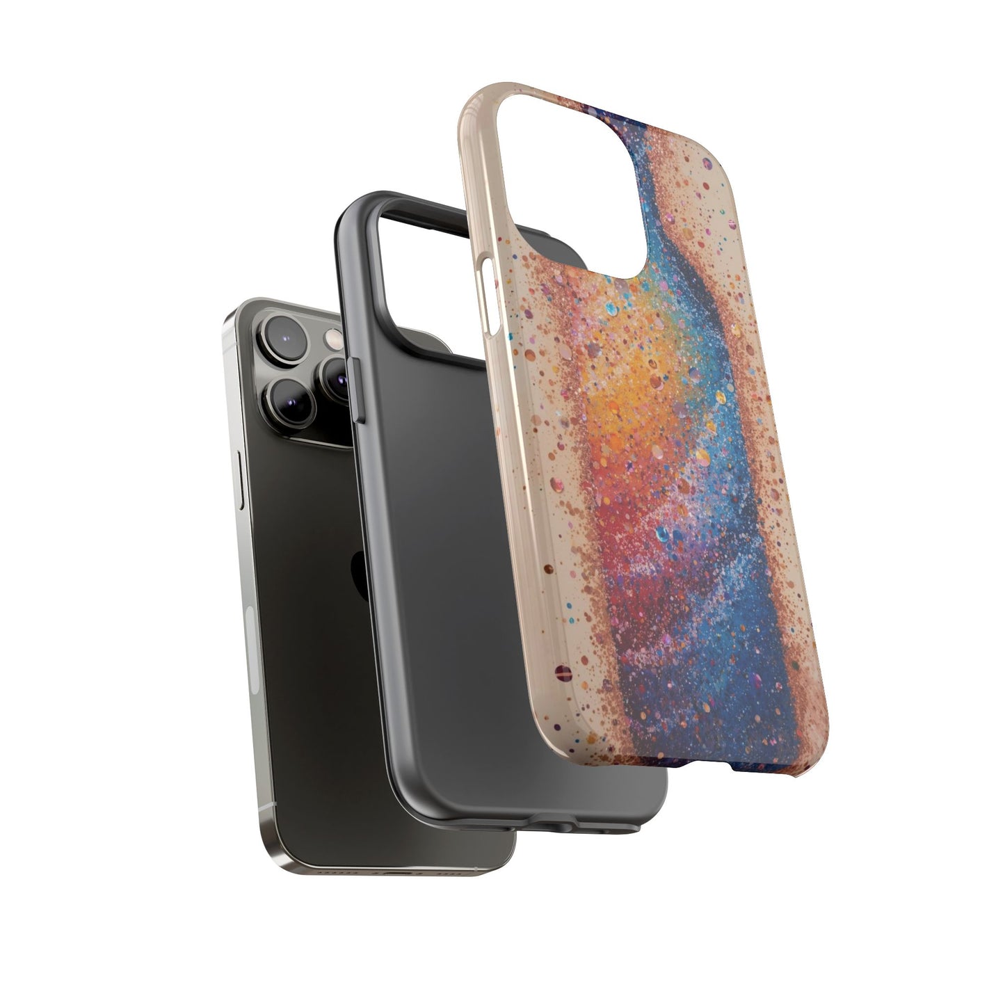 Galaxy Bottle Tough Phone Case — Colorful Nebula Splash iPhone Cover