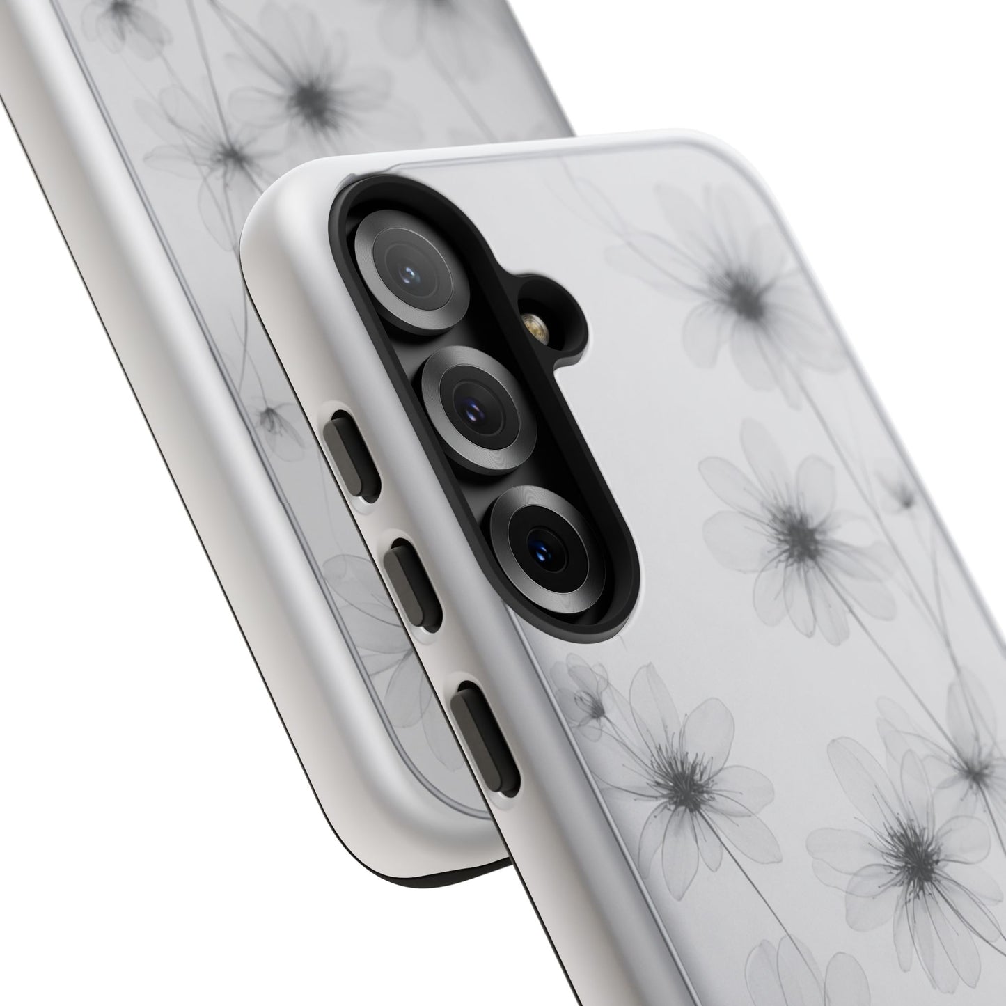 Tough Case — Black & White Floral Tough Phone Case