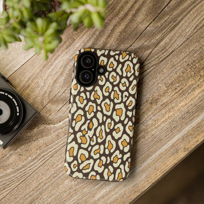 Leopard Print Tough Phone Case — Durable Protective iPhone Cover