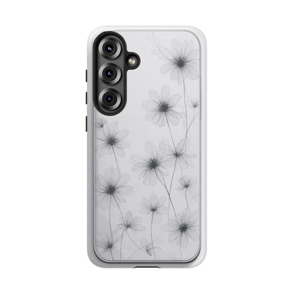 Tough Case — Black & White Floral Tough Phone Case