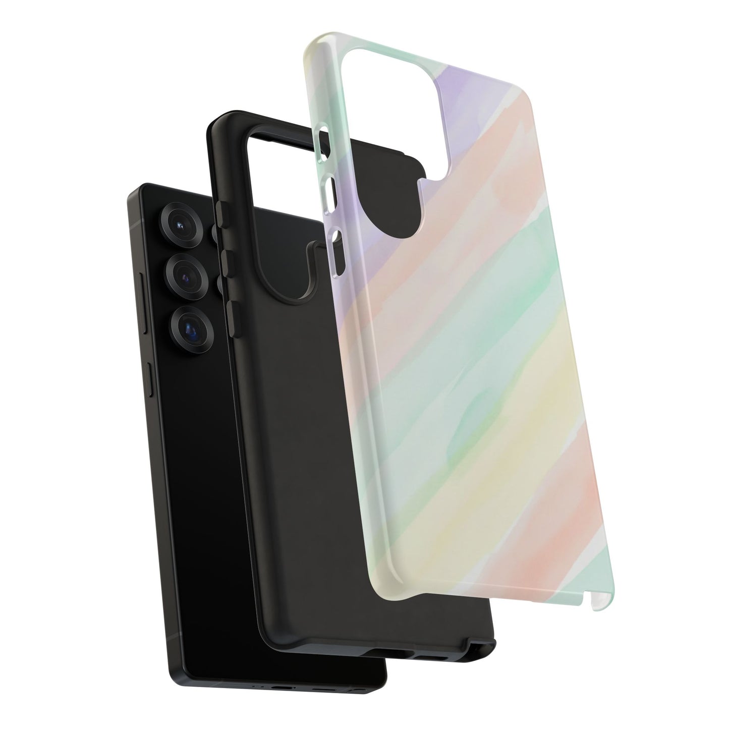 Pastel Watercolor Stripe Tough Phone Case
