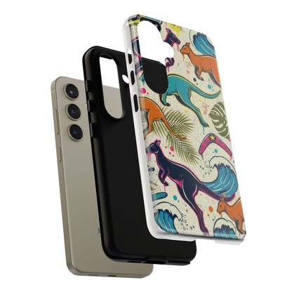 Tough Cases — Colorful Surfing Kangaroo Phone Case