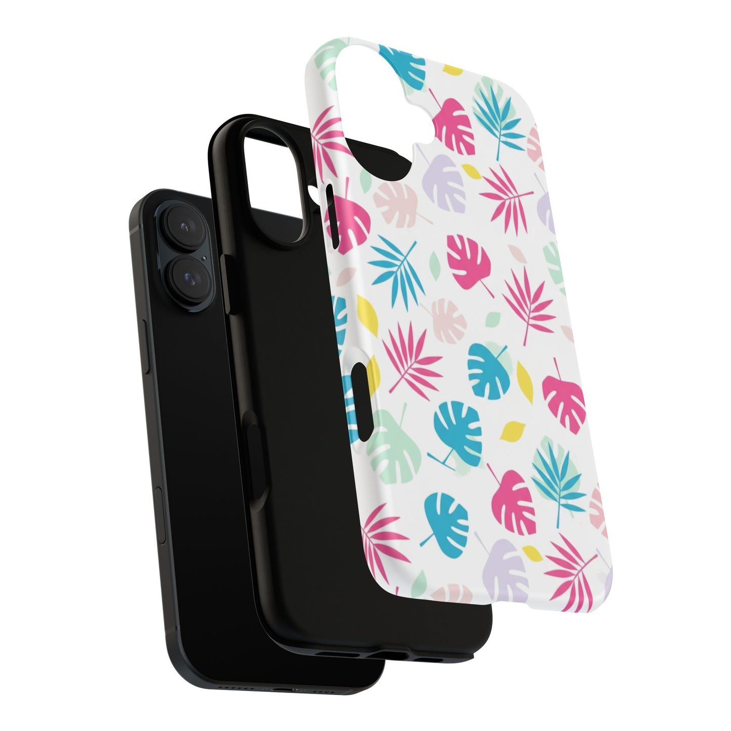 Tropical Leaf Phone Case — Colorful Pastel Monstera & Palm iPhone Case