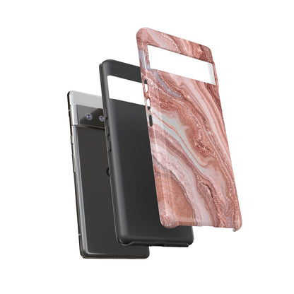 Rose Gold Marble Tough Phone Case