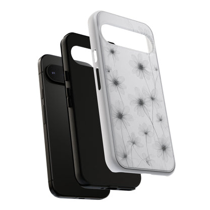 Tough Case — Black & White Floral Tough Phone Case