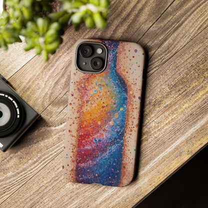 Galaxy Bottle Tough Phone Case — Colorful Nebula Splash iPhone Cover