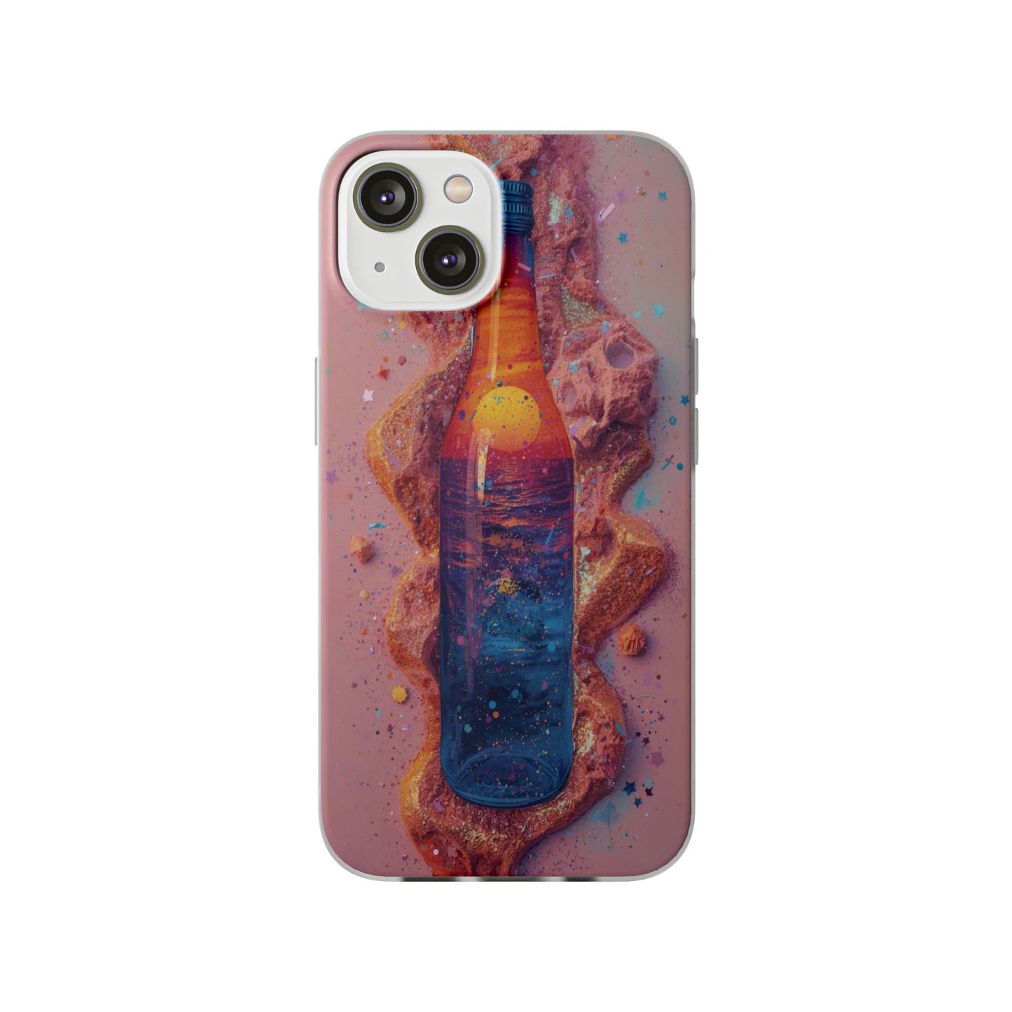 Phone Case — Surreal Sunset Bottle Art Flexible Protective Cover