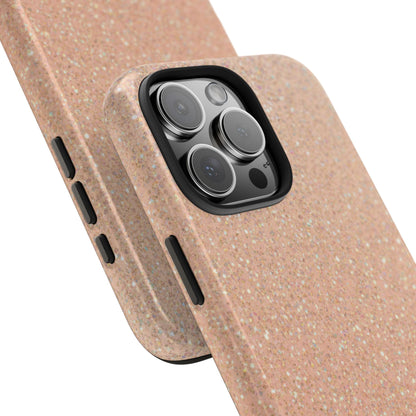 Glitter Rose Gold Tough Phone Case — Sparkling Protective iPhone Cover