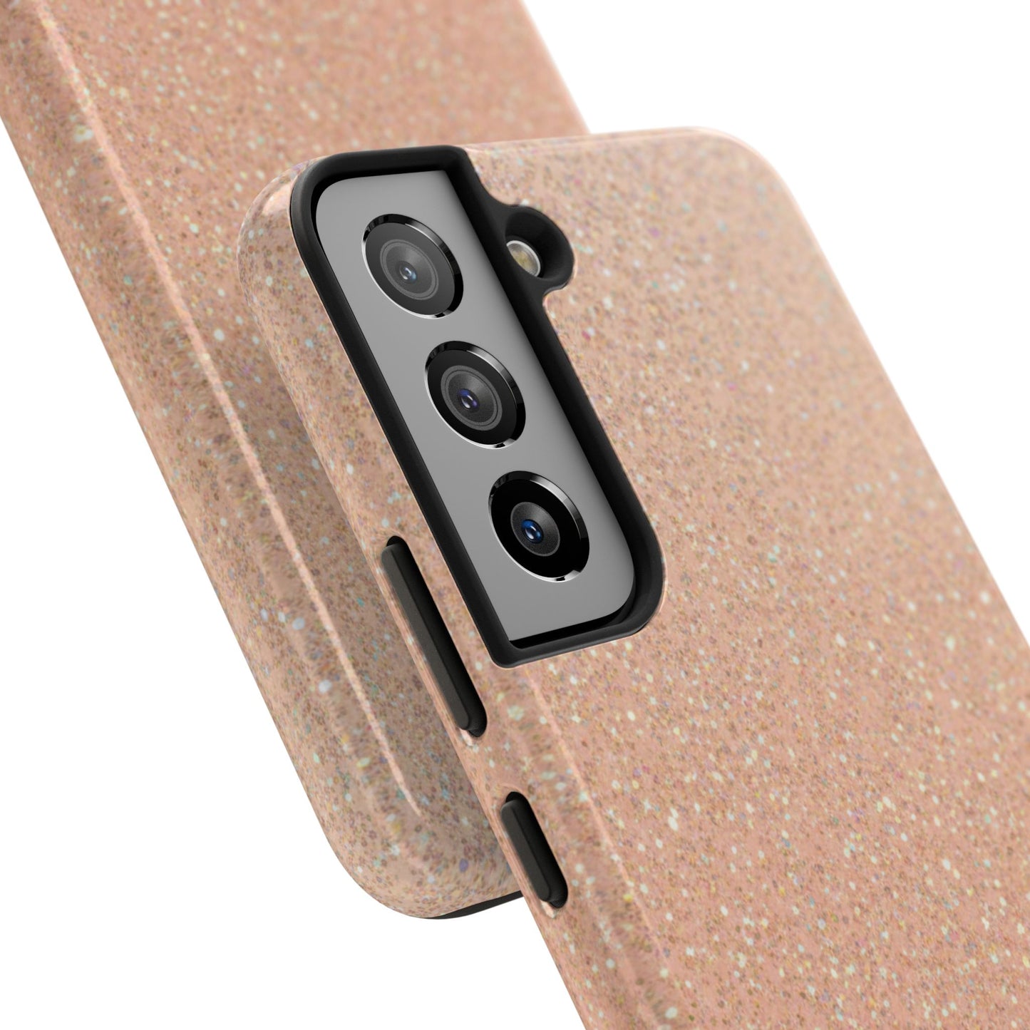 Glitter Rose Gold Tough Phone Case — Sparkling Protective iPhone Cover