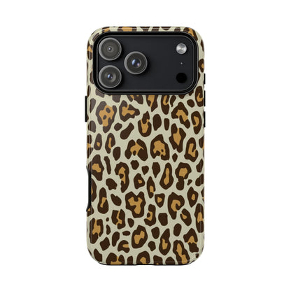 Leopard Print Tough Phone Case — Durable Protective Animal Print Case