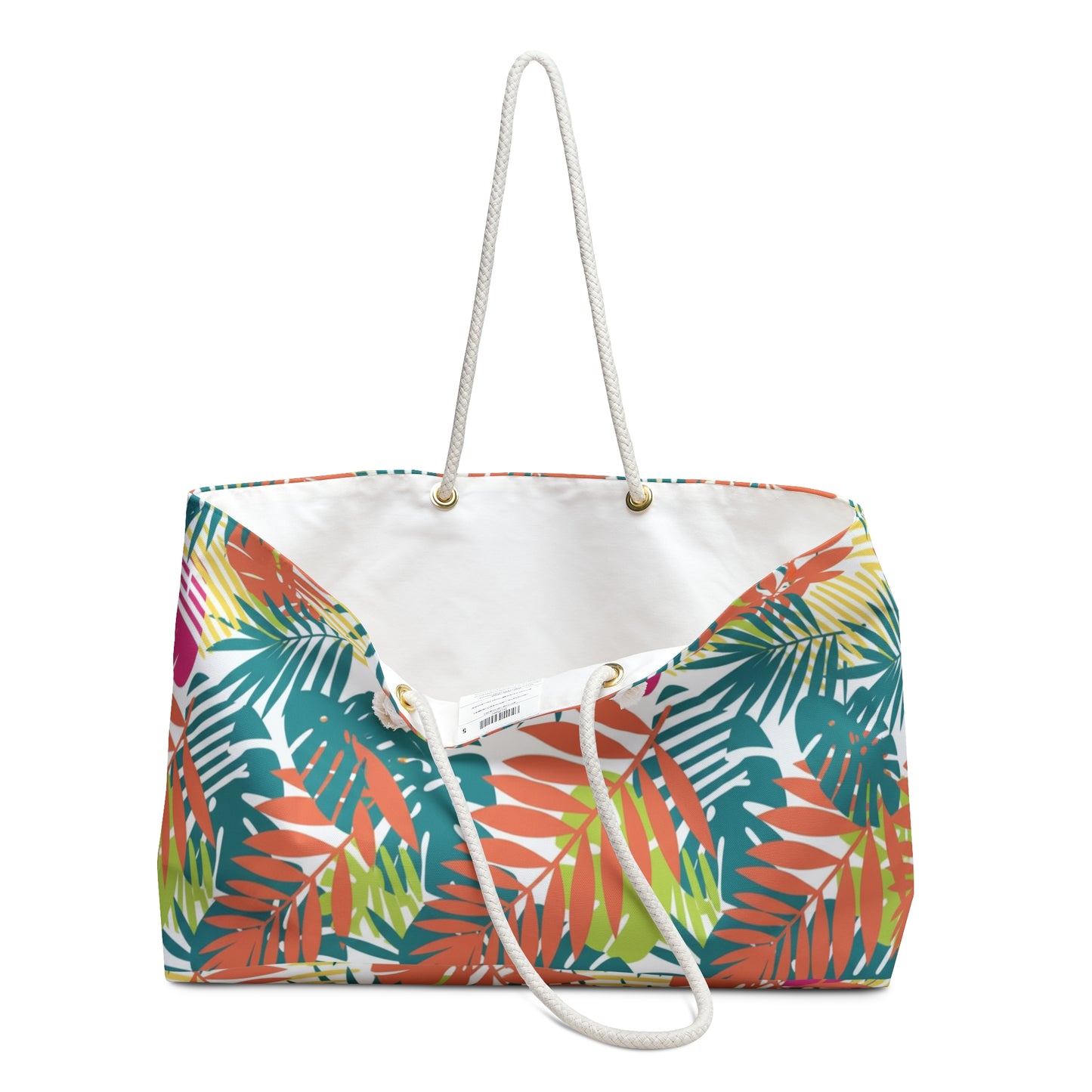 Tropical Palm Weekender Bag — Colorful Leaf Travel Tote
