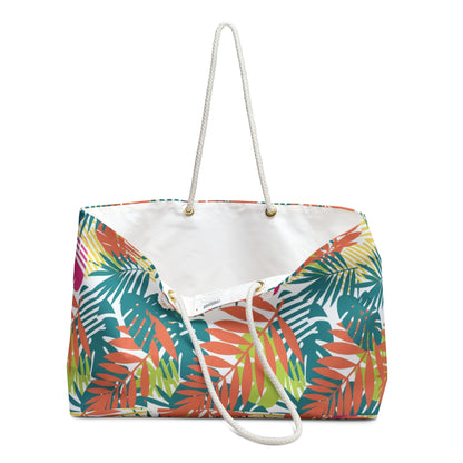 Tropical Palm Weekender Bag — Colorful Leaf Travel Tote