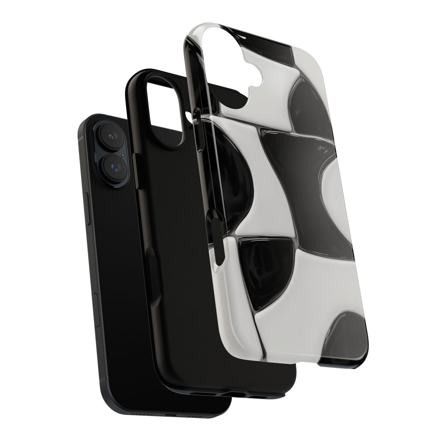 Black & White Abstract Pattern Tough Phone Case