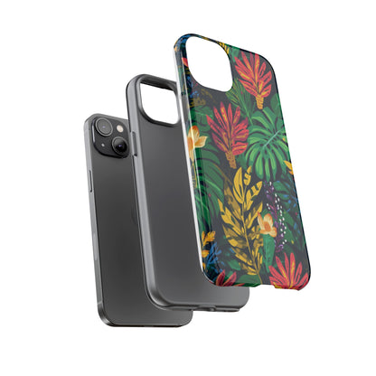 Tropical Floral Phone Case — Vibrant Jungle Leaf Protective Cover