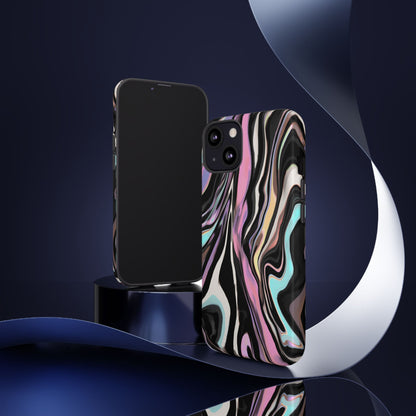 Abstract Marble Tough Phone Case — Pastel Swirl Protective Cover