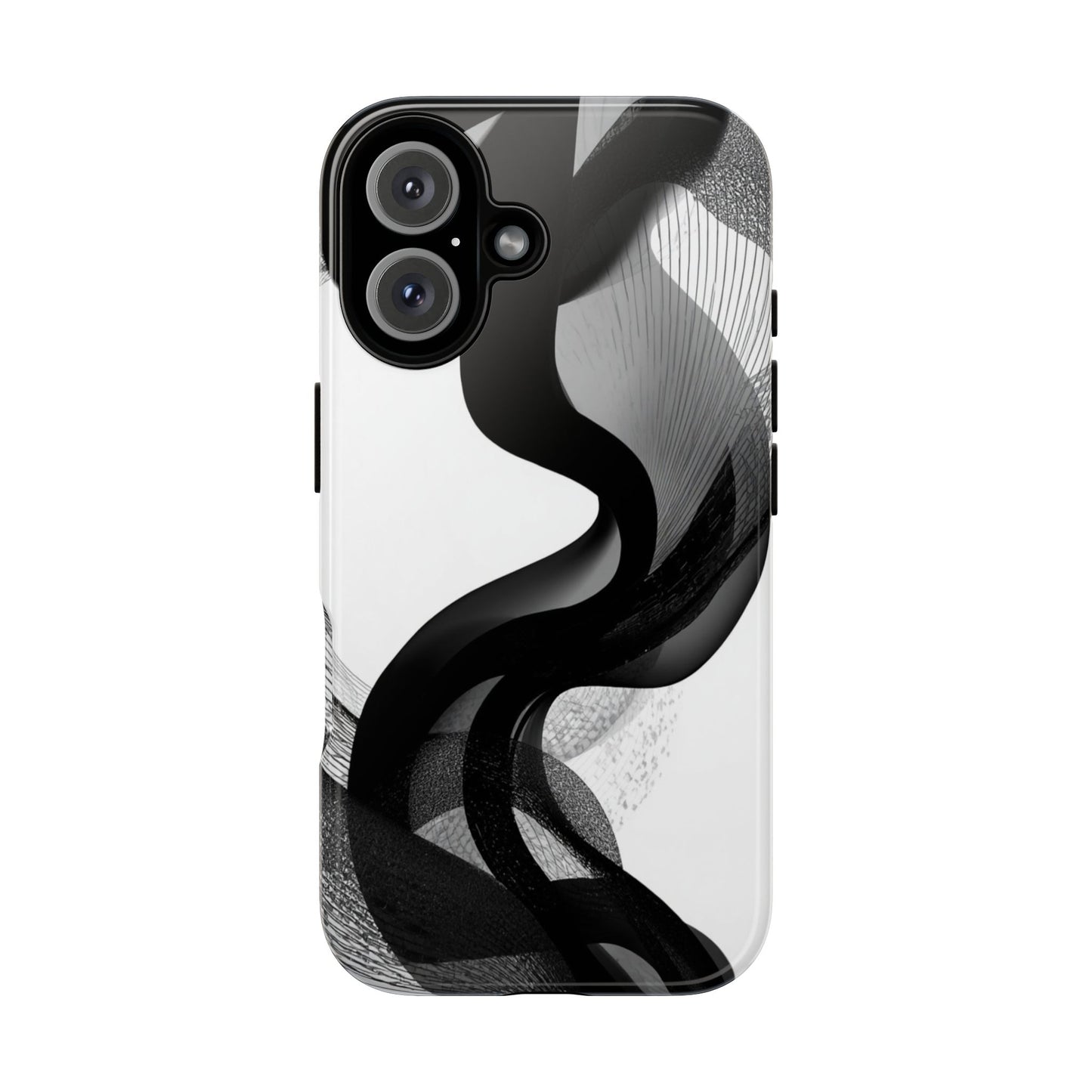 Phone Case — Monochrome Abstract Protective Cover