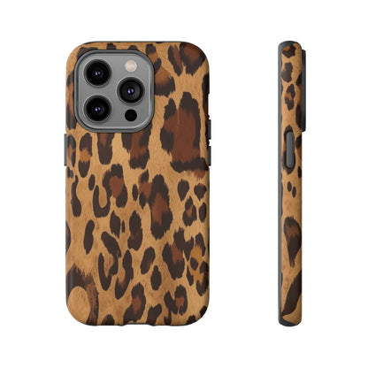 Leopard Print Tough Phone Case — Durable Animal Print Protective Cover