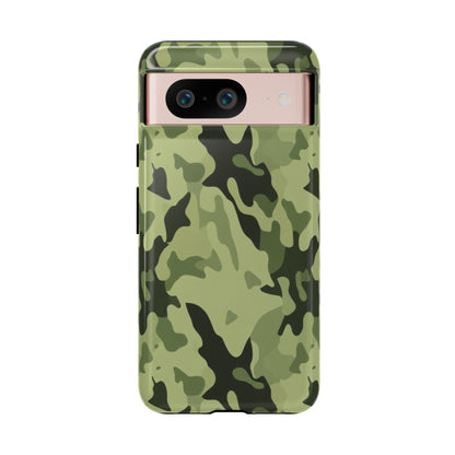Camo Tough Phone Case — Military Green Protective iPhone Cover