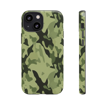 Camo Tough Phone Case — Military Green Protective iPhone Cover