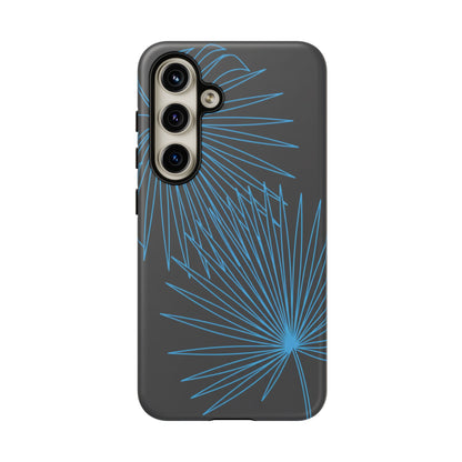 Blue Dandelion Burst Tough Phone Case — Protective Floral iPhone Cover