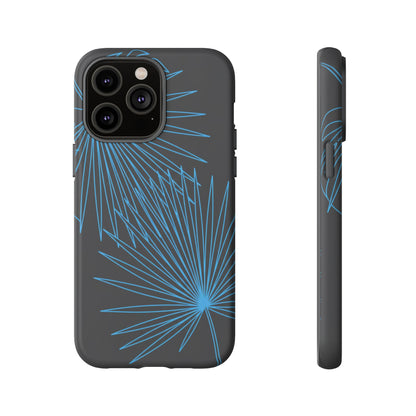 Blue Dandelion Burst Tough Phone Case — Protective Floral iPhone Cover