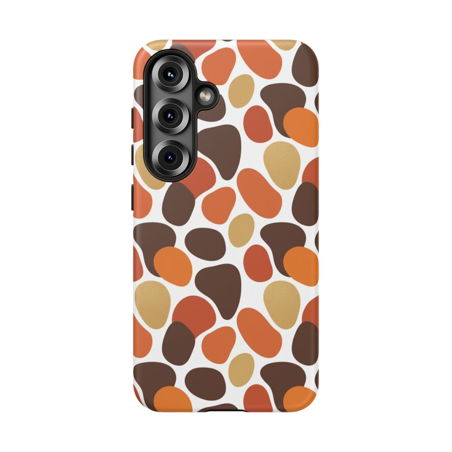 Phone Case — Retro Pebble Pattern in Warm Autumn Colors