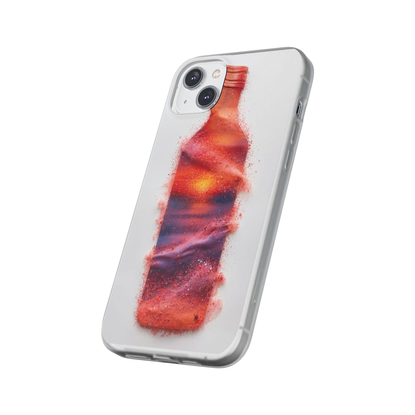 Galaxy Bottle Phone Case — Abstract Cosmic Beverage Design Flexible Case