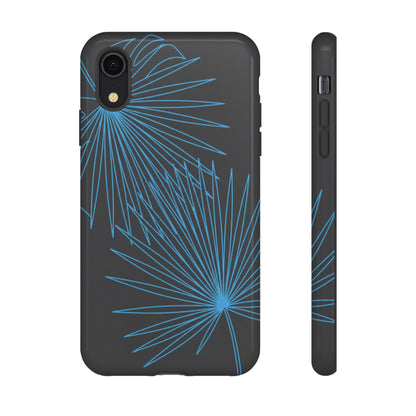 Blue Dandelion Burst Tough Phone Case — Protective Floral iPhone Cover