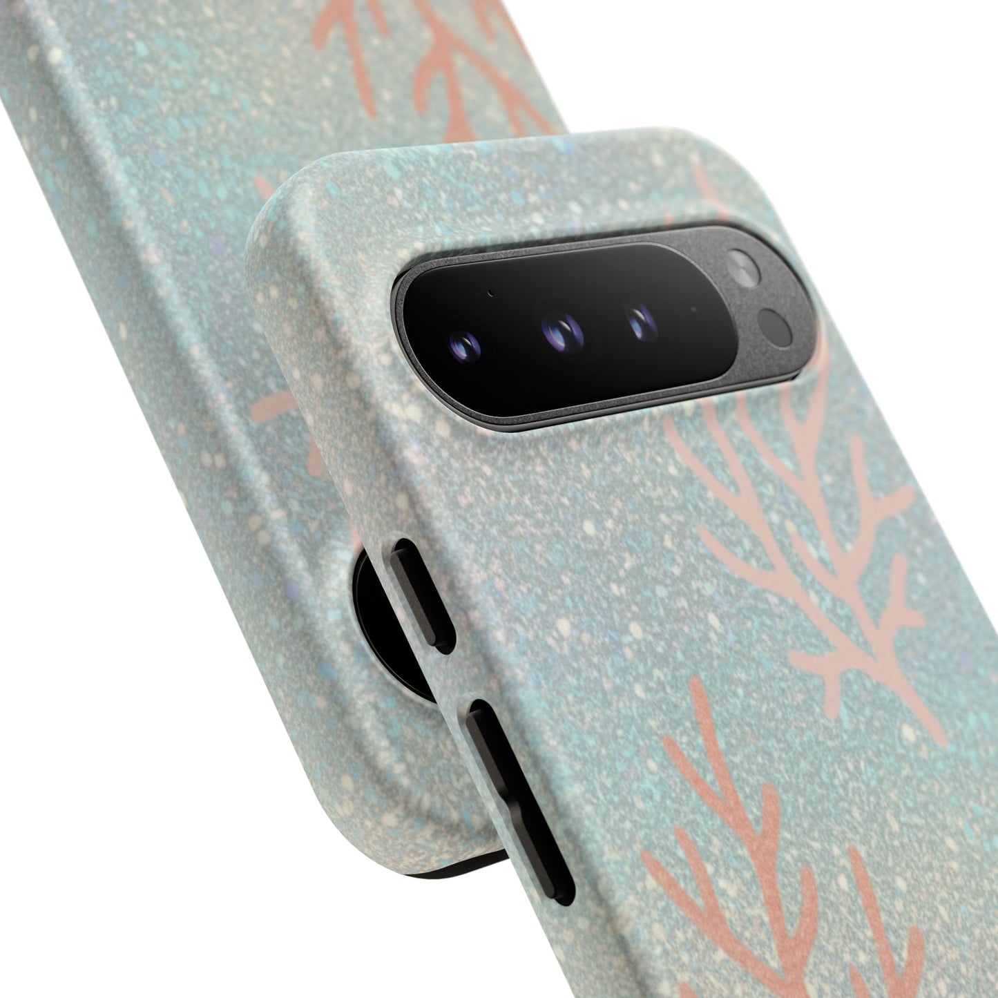 Seafoam Sparkle Phone Case – Coral & Seashell Tough Case