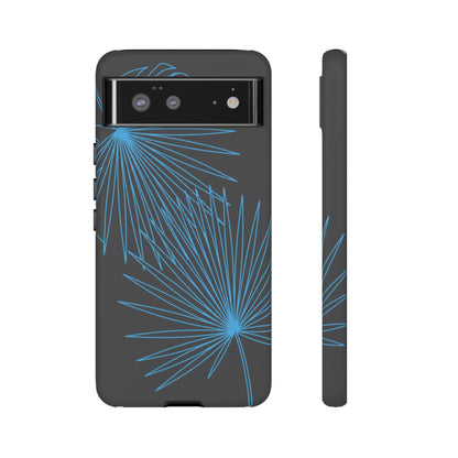 Blue Dandelion Burst Tough Phone Case — Protective Floral iPhone Cover