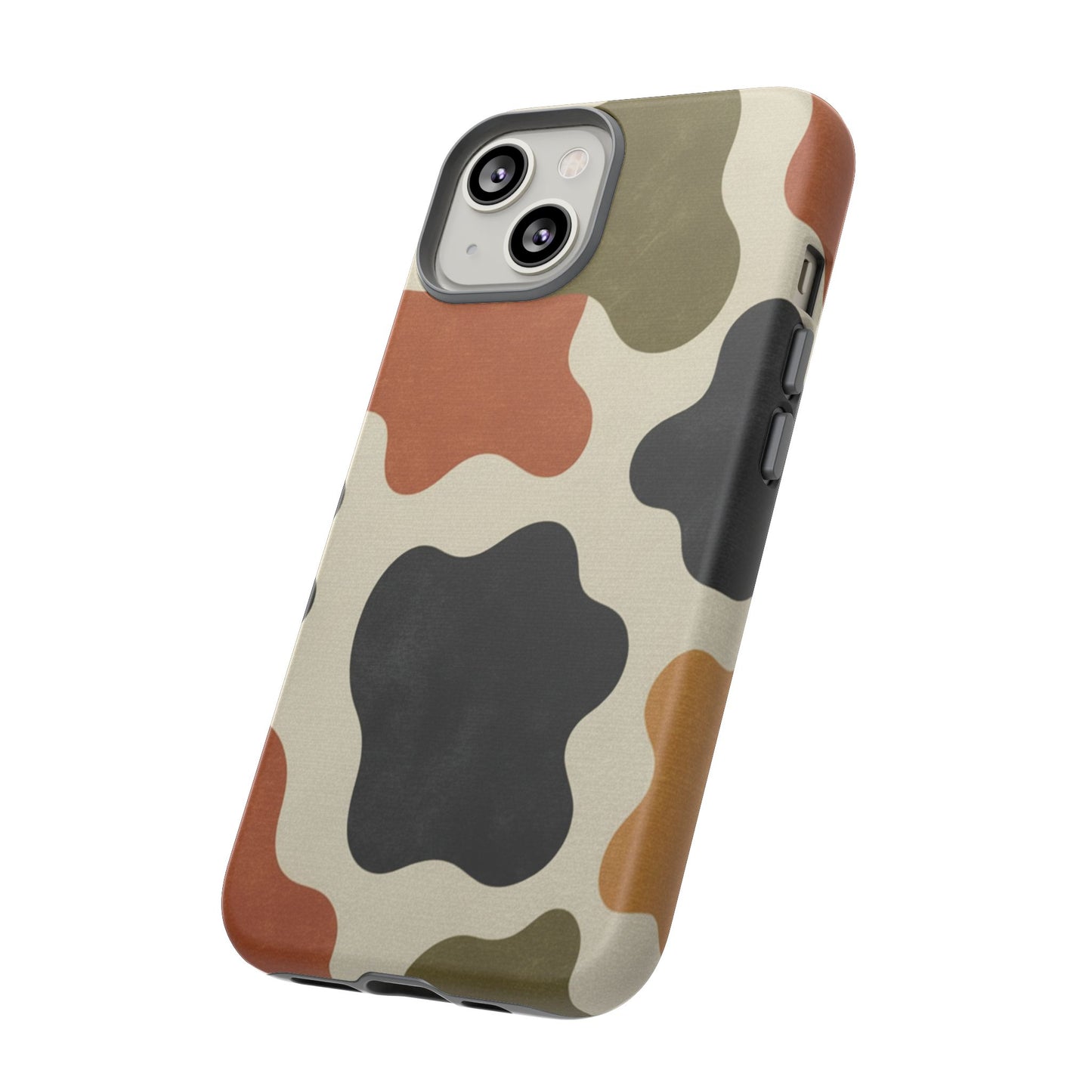 Retro Abstract Camouflage Phone Case — Earth Tone Tough Case