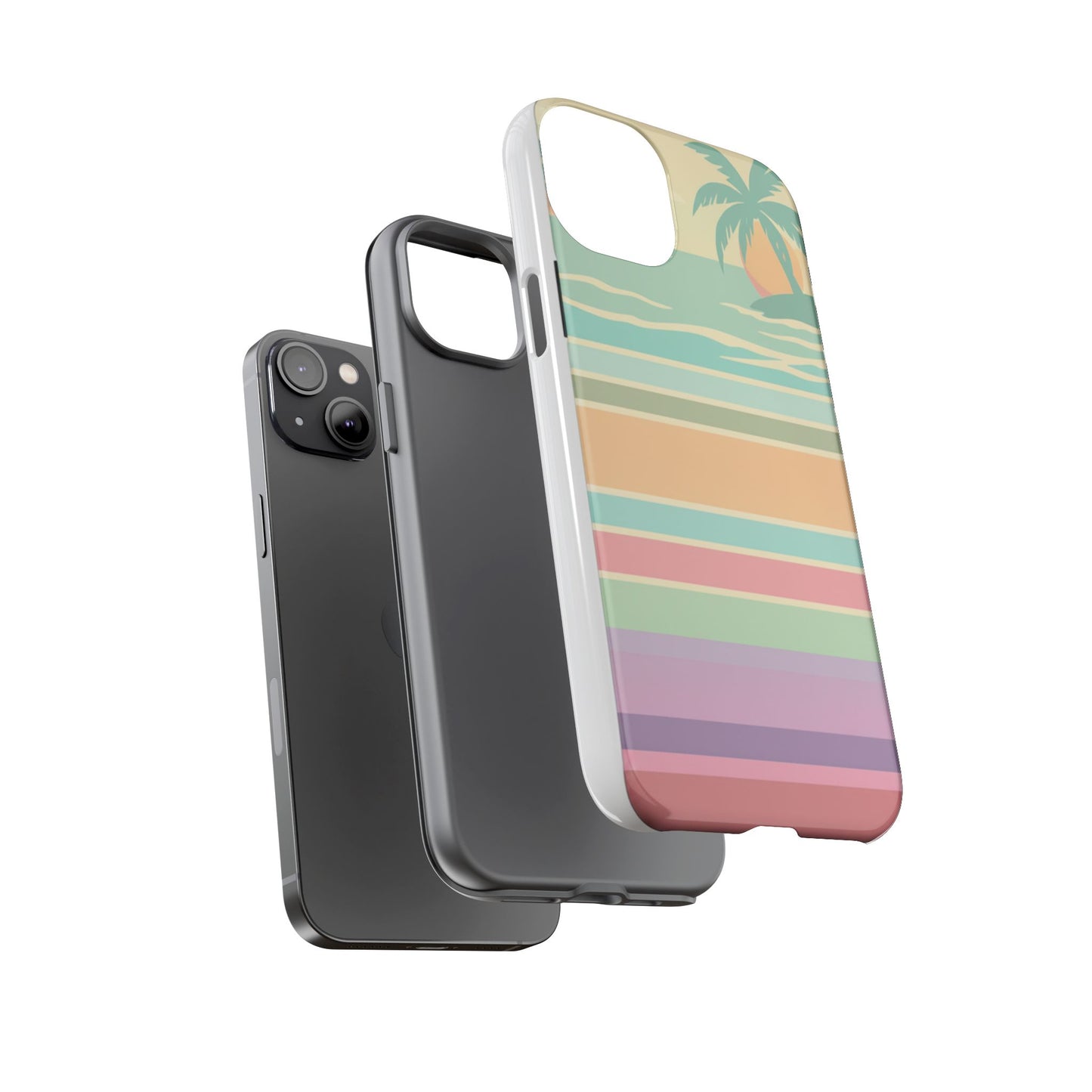 Tough Case — Retro Pastel Sunset Palm Tree Phone Case