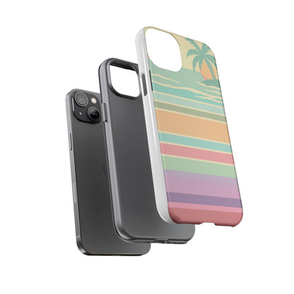 Tough Case — Retro Pastel Sunset Palm Tree Phone Case