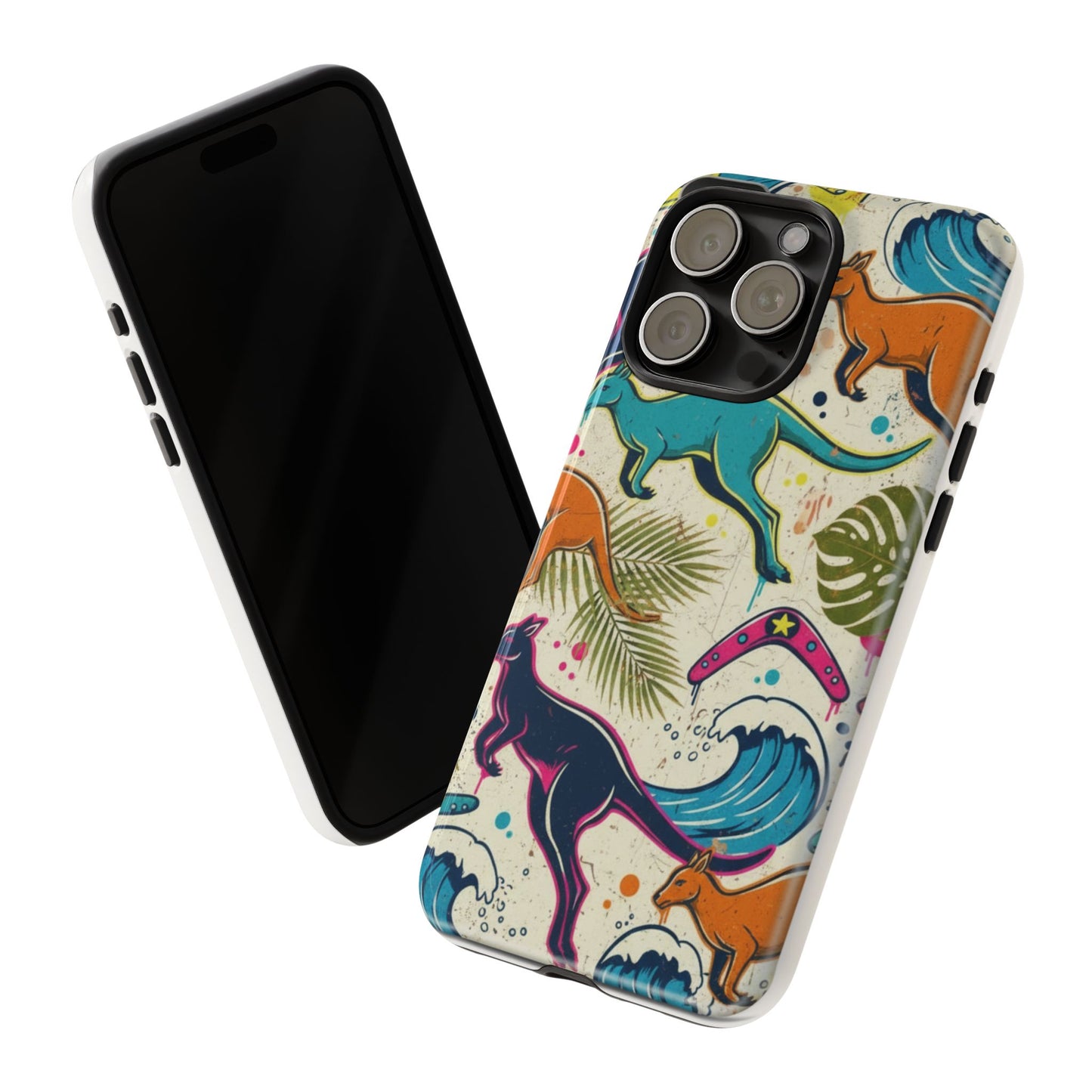 Tough Cases — Colorful Surfing Kangaroo Phone Case
