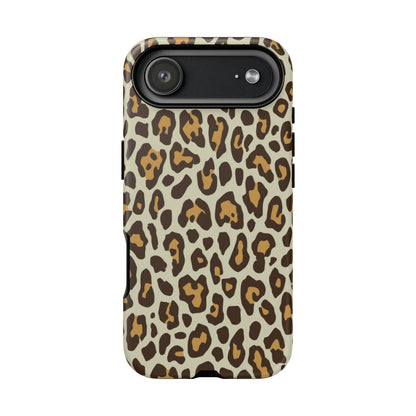 Leopard Print Tough Phone Case — Durable Protective Animal Print Case