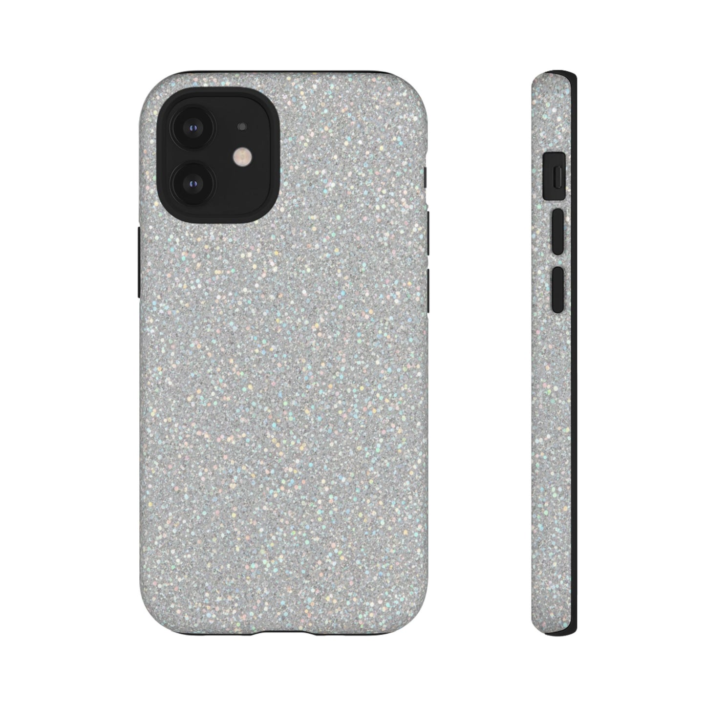 Glitter Silver Tough Phone Case — Sparkling Protective Phone Case