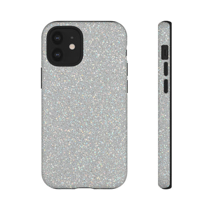 Glitter Silver Tough Phone Case — Sparkling Protective Phone Case
