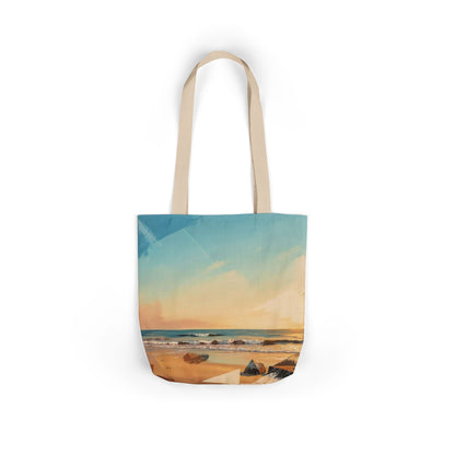 Beach Sunset Canvas Tote Bag
