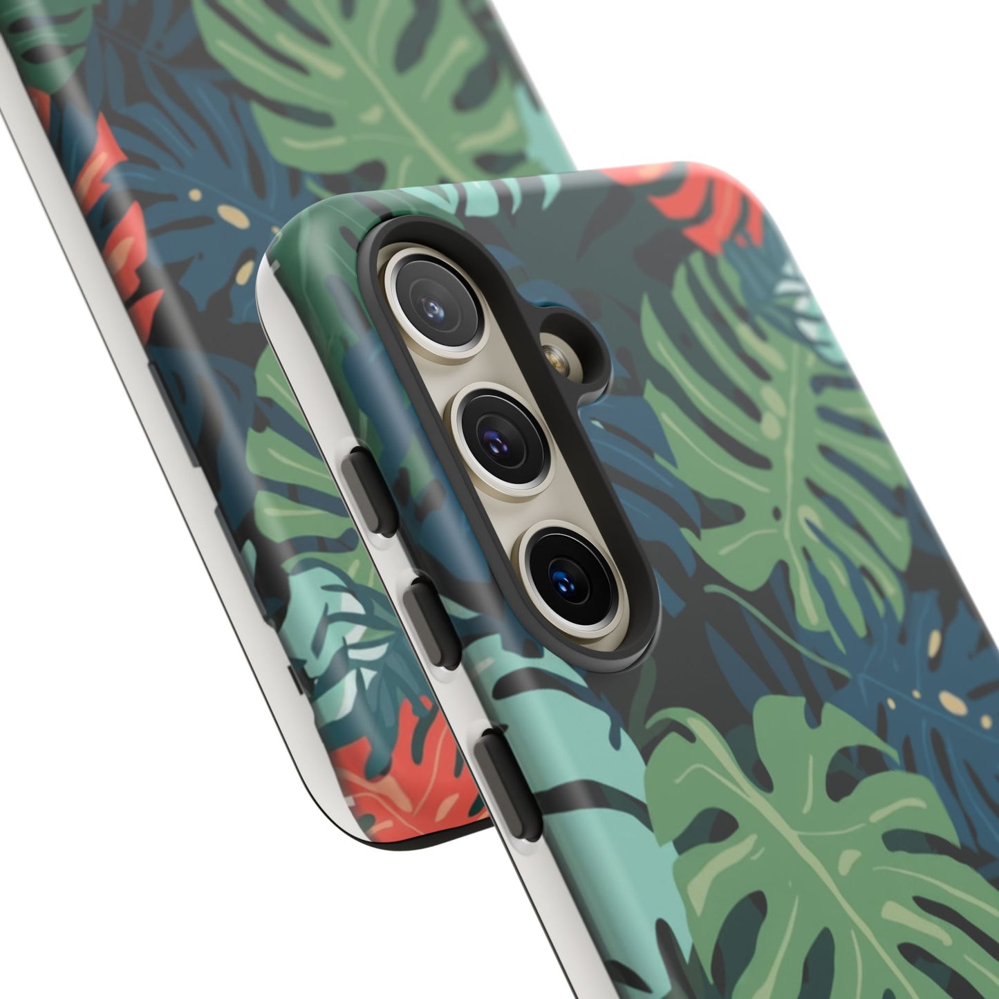 Tropical Monstera Phone Case — Colorful Leaf Protective Tough Case