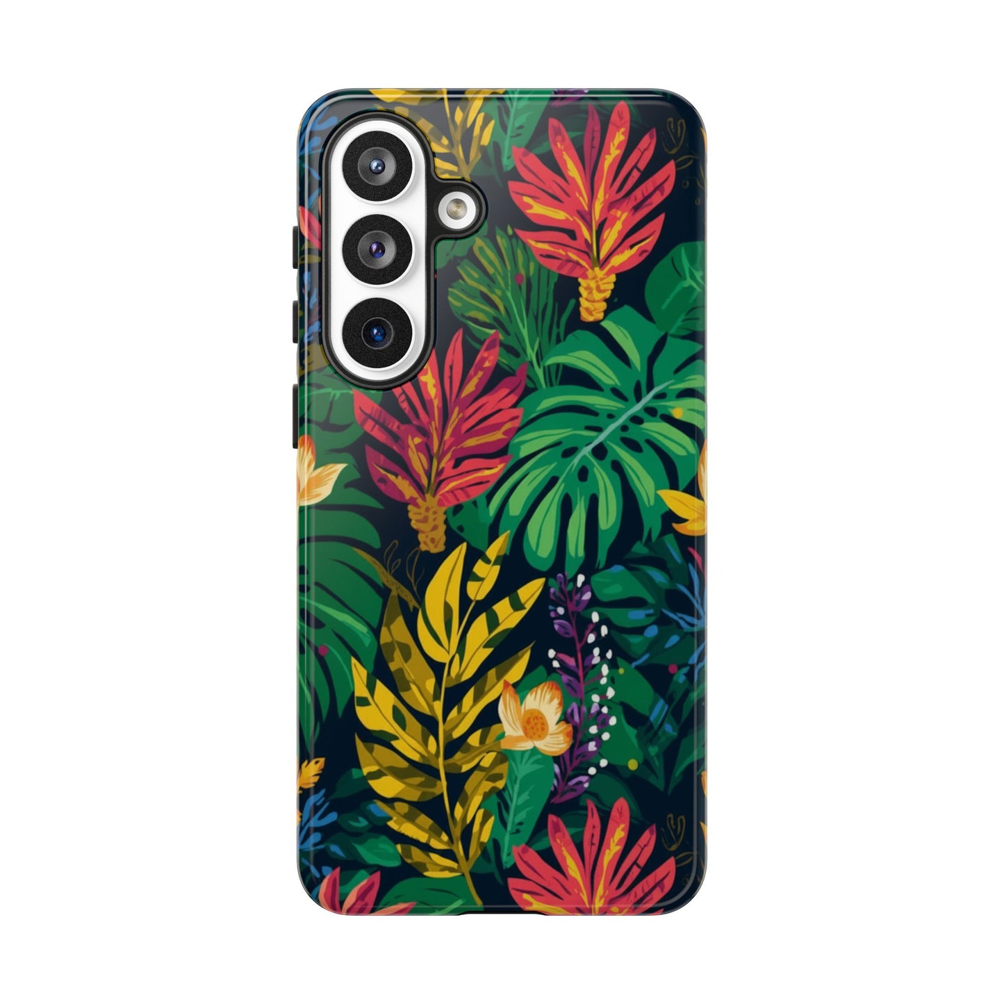 Tropical Floral Phone Case — Vibrant Jungle Leaf Protective Cover