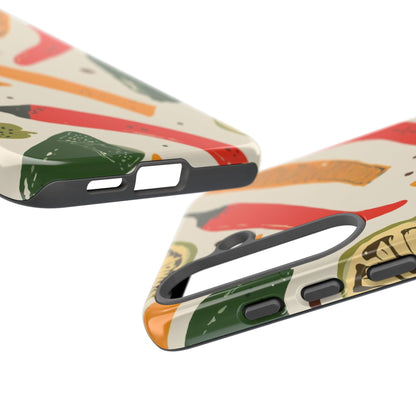 Spicy Peppers Phone Case – Colorful Chili, Lime & Citrus Pattern