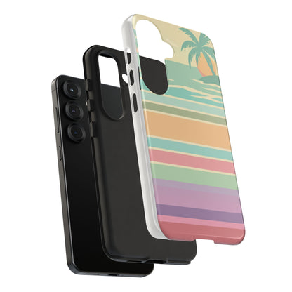 Tough Case — Retro Pastel Sunset Palm Tree Phone Case