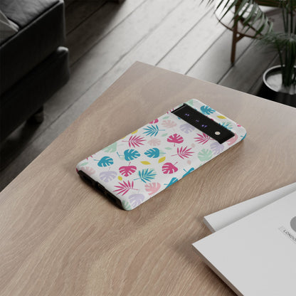 Tropical Leaf Phone Case — Colorful Pastel Monstera & Palm iPhone Case