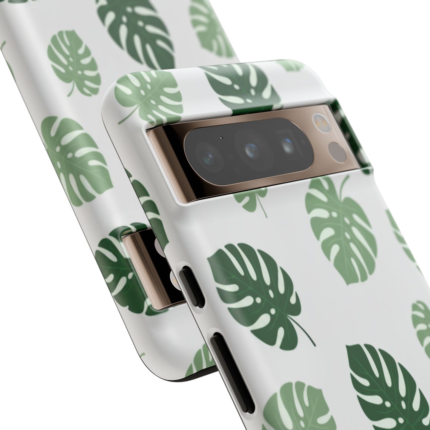 Monstera Leaf Phone Case — Tropical Green Pattern Tough Case