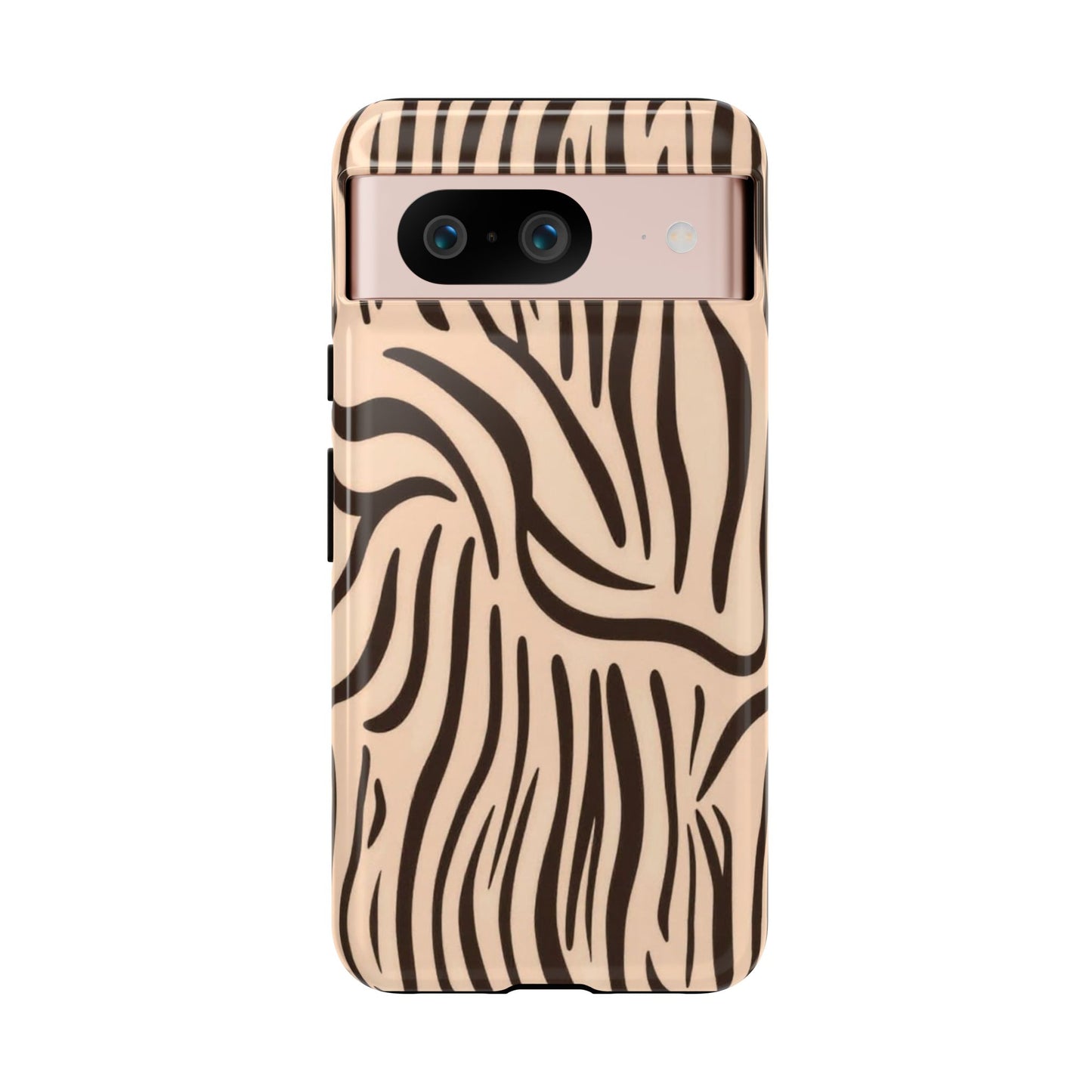 Zebra Stripe Tough Phone Case – Neutral Animal Print Protective Cover