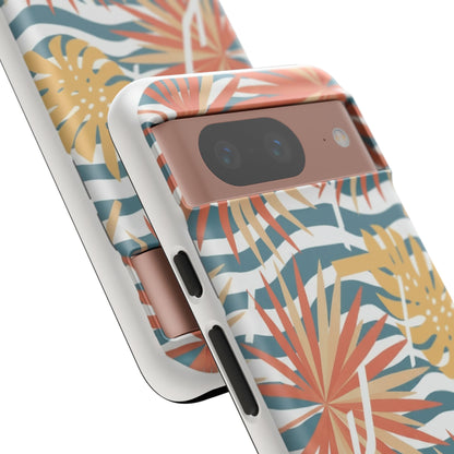 Tropical Palm Tough Phone Case – Retro Wave Floral Protective Cover