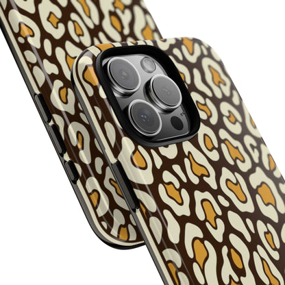 Leopard Print Tough Phone Case — Durable Protective iPhone Cover