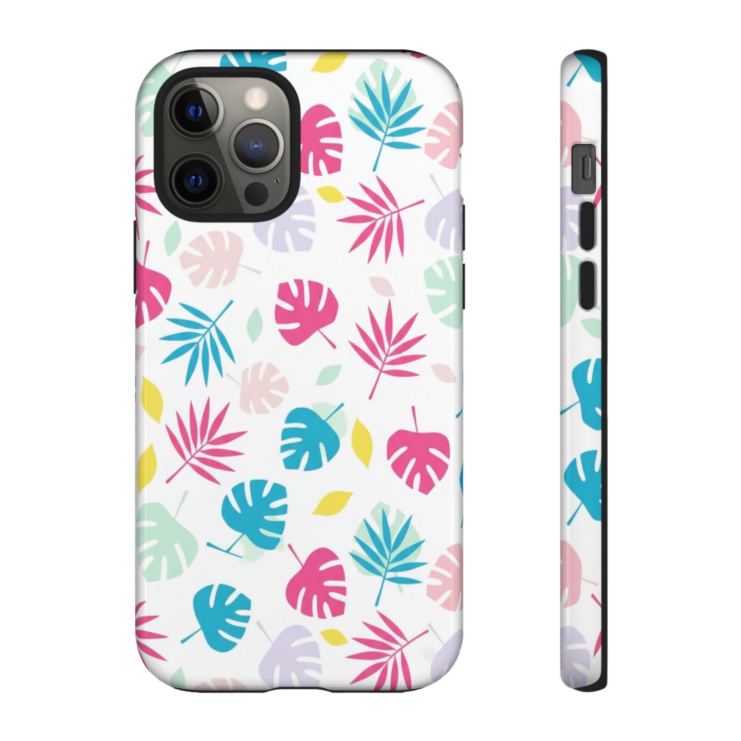 Tropical Leaf Phone Case — Colorful Pastel Monstera & Palm iPhone Case