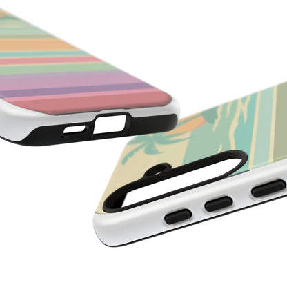 Tough Case — Retro Pastel Sunset Palm Tree Phone Case
