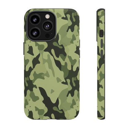 Camo Tough Phone Case — Military Green Protective iPhone Cover
